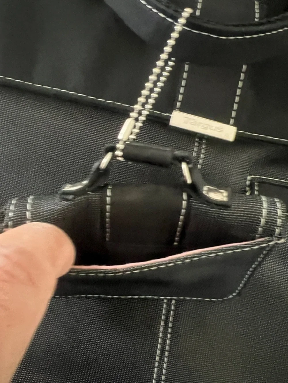 NEW unisex Targus Black Laptop Briefcase, extra wallet,Removable Shoulder Strap